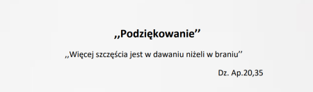 Podziękowanie