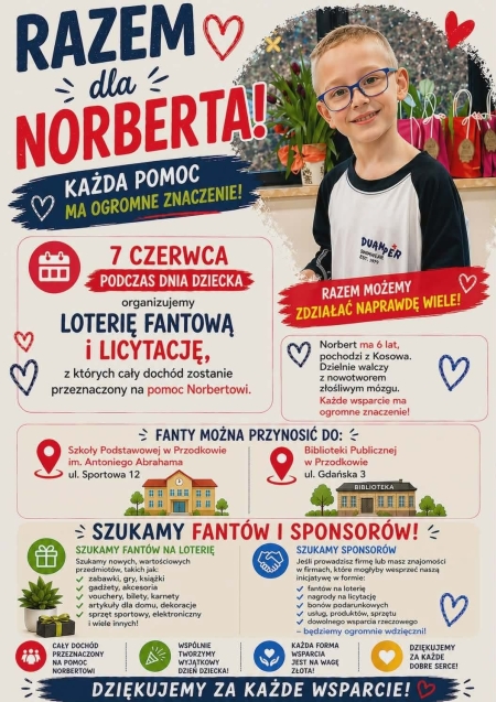 Razem dla Norberta. Zachęcamy do udziału w akcji charytatywnej
